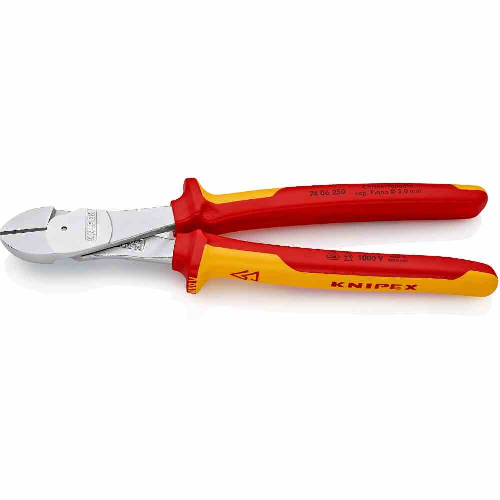 KNIPEX Zijsnijders, 250mm, Geïsoleerd 1000V, Geïsoleerd, VDE getest, Krachtige zijsnijders