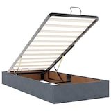 thumbnail of vidaXL Ottoman-Bett mit Matratze & LEDs Dunkelgrau 90x190 cm Samt