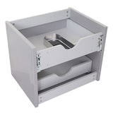 thumbnail of Waschbecken + Unterschrank HWC-B19, Waschbecken Waschtisch Badezimmer, hochglanz 50x60cm ~ grau