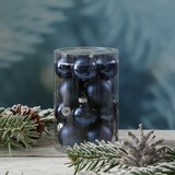 thumbnail of Christbaumkugel Weihnachtskugel Glas D: 3,5cm glänzend matt blau 16St.