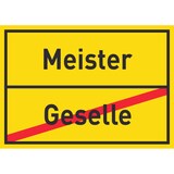 thumbnail of Meister Geselle Schild Ortsschild A5 (148x210mm)