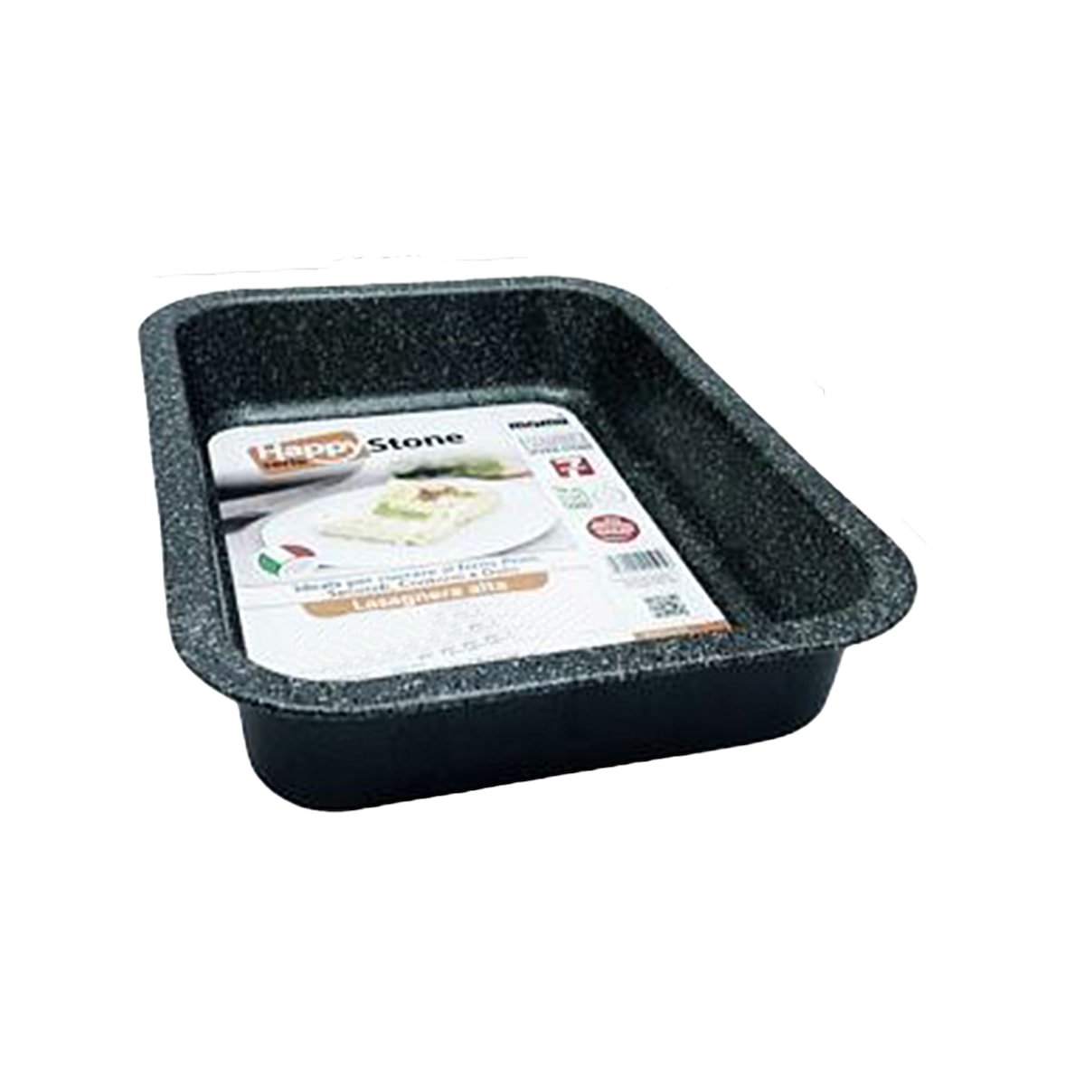 Bandeja para lasaña Happy Stone de aluminio antiadherente, 35 x 27 x 6 cm