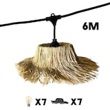 thumbnail of Lumisky Guirlande connectable TAHITI 7 ampoules E27 6M Paille Beige