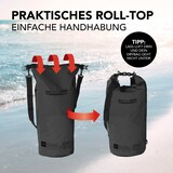 Wasserdichter Rucksack mit Rollverschluss.