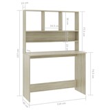 thumbnail of vidaXL Schreibtisch mit Regalen Sonoma-Eiche 110x45x157 cm