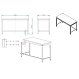 thumbnail of Tavolo lavoro in acciaio inox 150x70x85 cm