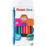 thumbnail of Etui de 8 stylos bille rétractables iZee, pointe large 1,0 mm, encres coul. assorties