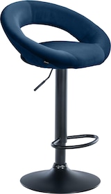 thumbnail of Barhocker Olinda Samt blau/schwarz