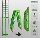 thumbnail of TRUTZHOLM 1x Auffahrrampe klappbar 180 cm Traglast 340 kg Alu grün Riffelstab Verladerampe
