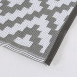 thumbnail of Alfombra de exterior rectangular de  150x240 cm  color blanco y gris , Impermeable, Reversible, Ecológica