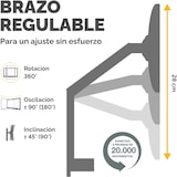thumbnail of Fellowes Brazo para monitor doble Platinum Series con 2 puertos USB, tamaño máximo monitor 32", fijación de pinza o atornillado a la mesa