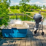 thumbnail of Relaxdays Außenborder Ständer, Lagerung & Transport, Langschaft Außenbordmotor, bis 100 kg, Stahl, Motorhalter, schwarz