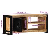 thumbnail of Helloshop26 - Mobile porta TV 80 x 30 x 35 cm con ampio spazio di archiviazione stile industriale realizzato in legno massello di 02_0057632