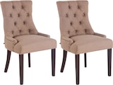 thumbnail of 2er Set Esszimmerstuhl HILON - Stoff Taupe 55x58x92 cm Braun | Essstühle Esszimmerstühle Küchenstühle Wohnzimmerstühle
