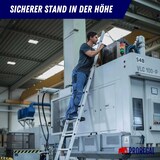 thumbnail of PROREGAL Sprossen-Anlegeleiter Made in Germany | 7 Sprossen | Arbeitshöhe 3,3m | 350mm breit ohne Traverse | Traglast 150kg | Alu