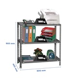 thumbnail of SimonRack Scaffali Metallo Garage 900x800x400 mm, 3 Ripiani in Acciaio, Portata, 100 kg per Ripiano, Grigio – Comfort