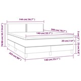 thumbnail of vidaXL Boxspringbett mit Matratze & LED Blau 140x200 cm Stoff