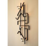thumbnail of Wandteelichthalter MIX4 Schwarz Wandkerzenhalter Metall 73 cm Teelichthalter