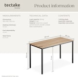 thumbnail of tectake Scrivania Vanport 120 x 60 x 75,5 cm - Industriale legno chiaro, rovere Sonoma - 404420