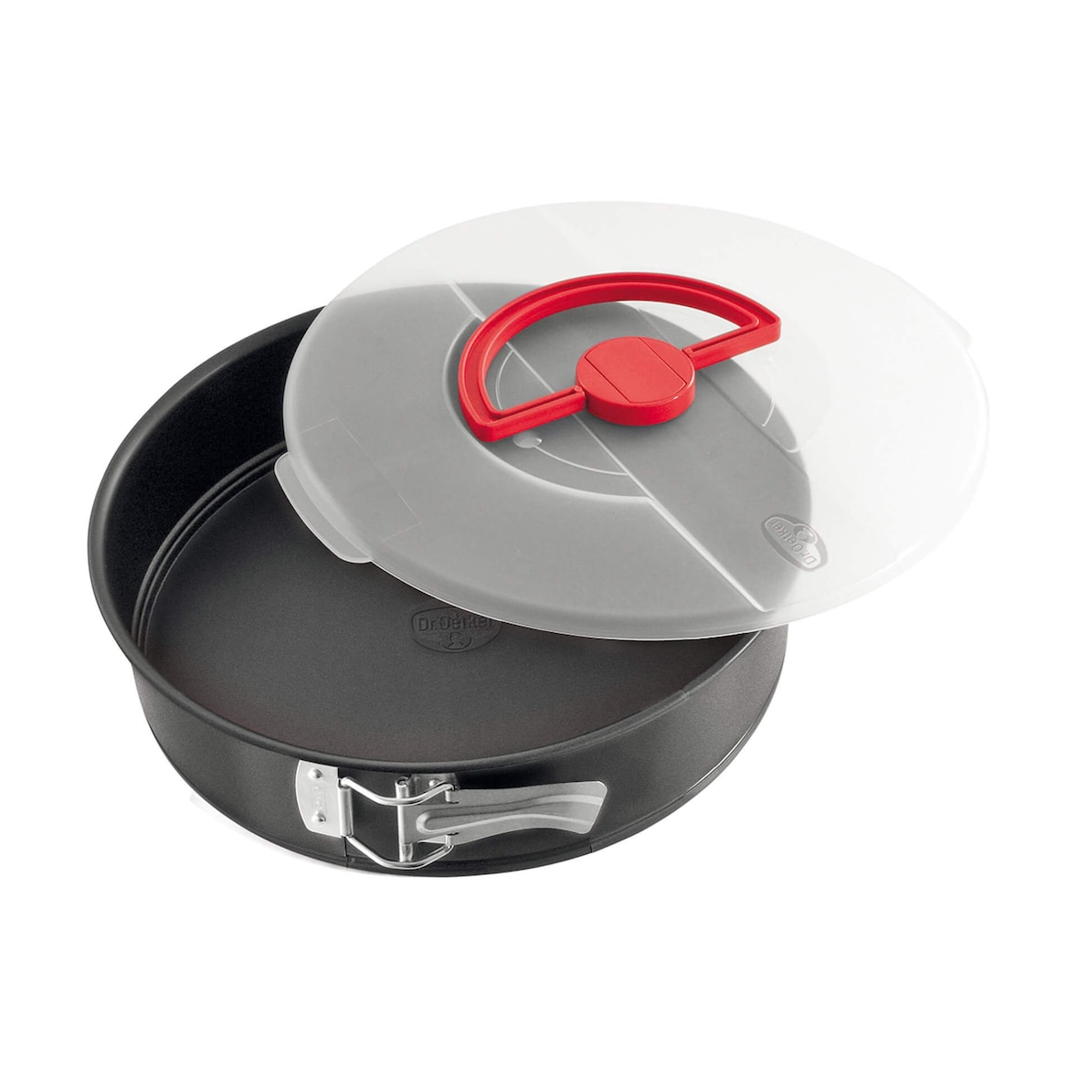 Springvorm van 26 cm met transportdeksel. Dr. Oetker Bake and Go
