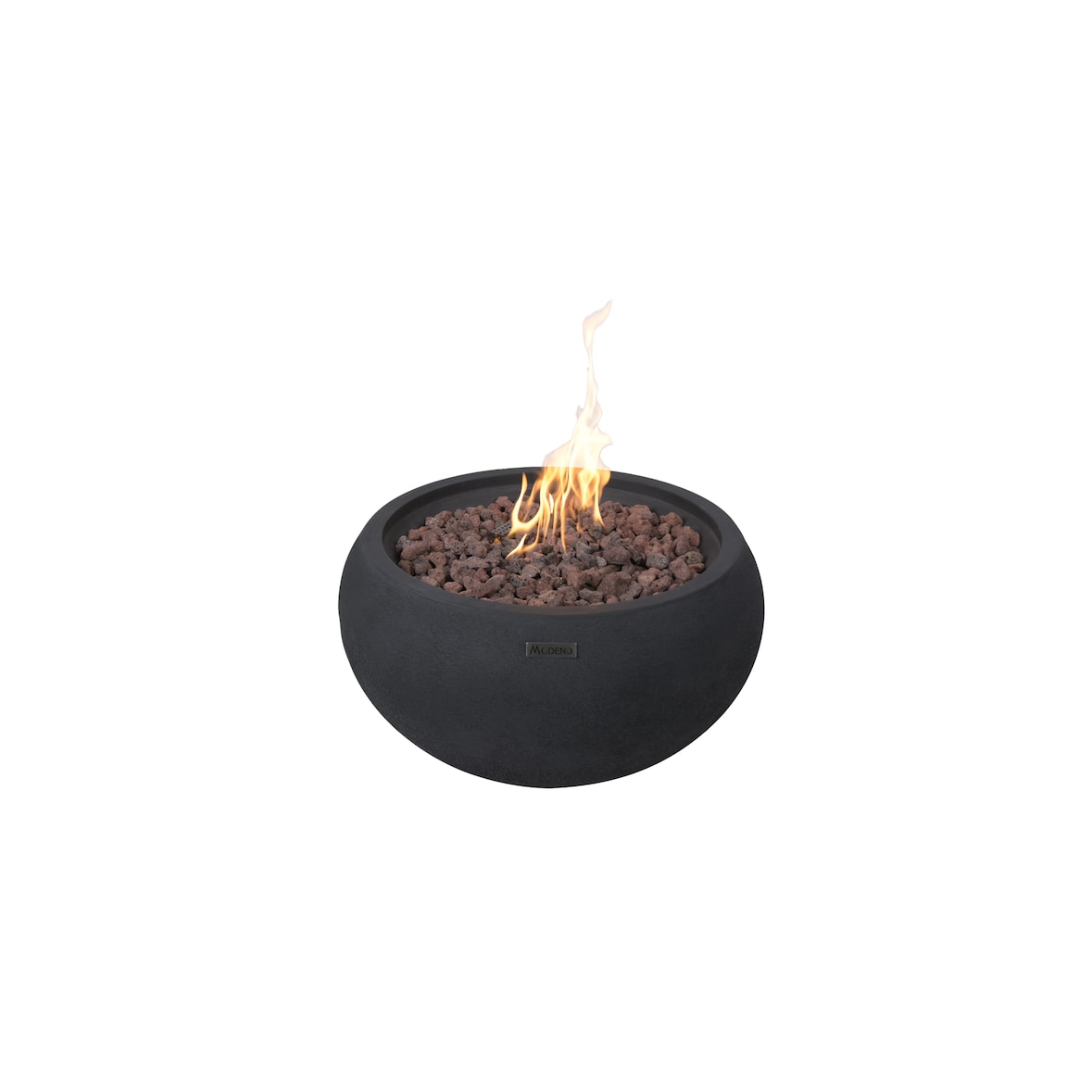 ELEMENTI Feuertisch York Feuerstelle aus Beton - Komplett-Set, wetterbeständig, Schwarz 68x68x36cm