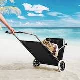 thumbnail of CASARIA® Alu Sonnenliege Klappbar mit Dach Strandliege mit Rollen Kissen Liegestuhl Strand Grau