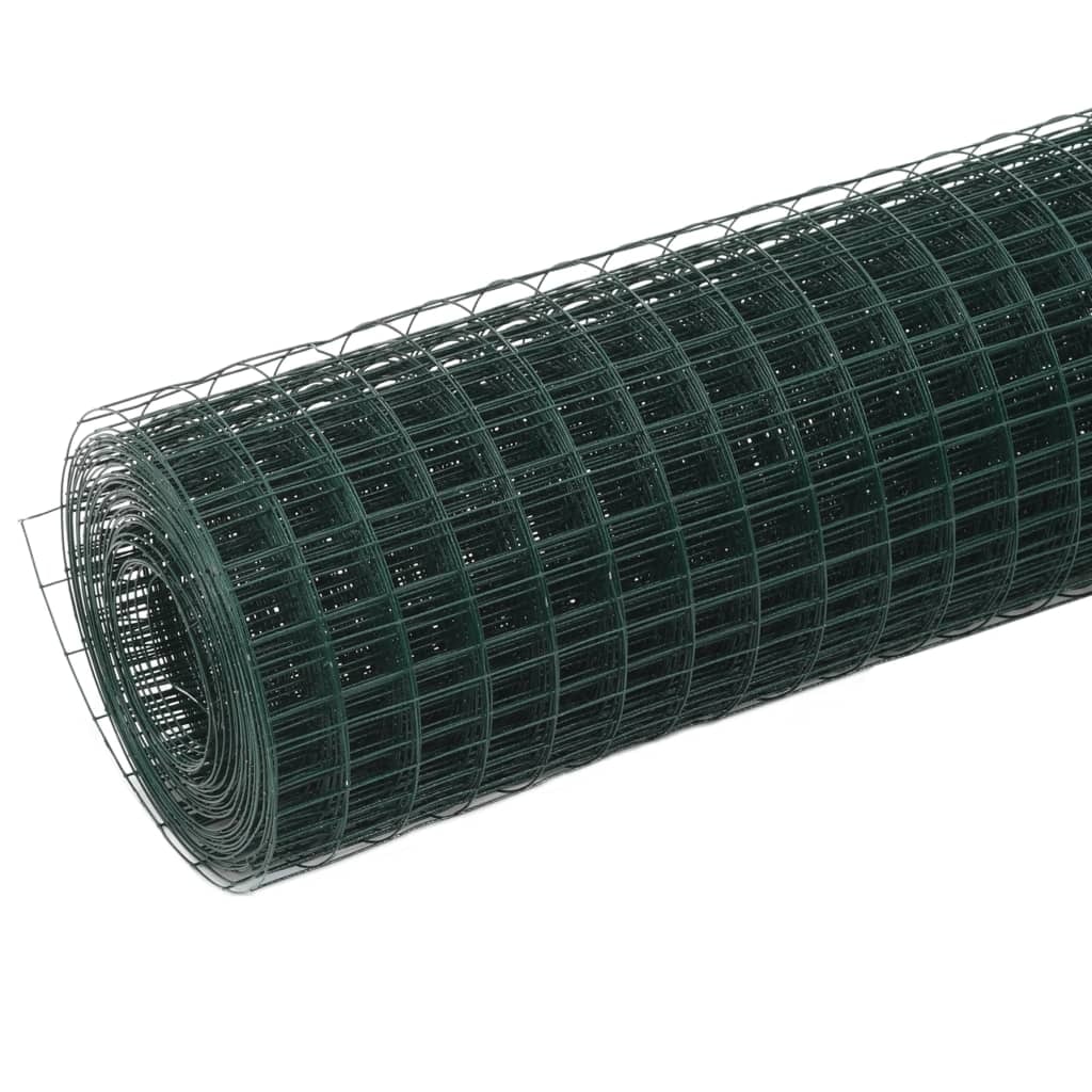 Alambrada de gallinero acero revestimiento PVC verde 10x1,5 m
