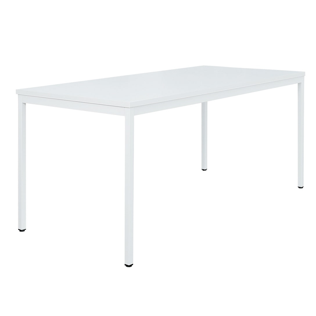 Schreibtisch Profi Besprechungstisch Computertisch 160 x 80 cm RAL 9003 Weiß/Weiß  331107