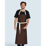 thumbnail of SANTORINI - Contrasted Bib Apron with Pocket: One Size / Burgundy
