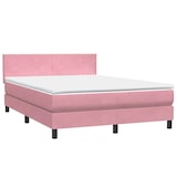thumbnail of vidaXL Boxspringbett mit Matratze & LED Rosa 160x210 cm Samt