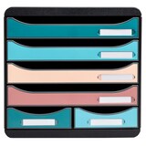 thumbnail of Exacompta 312606D Big Box Maxi, Schubladenbox mit 6 Schubladen, Skandi - Mehrfarbig