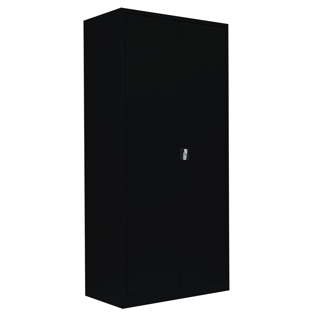 Lüllmann® Flügeltürenschrank, 5 OH, 1950 x 925 x 500 mm, tiefschwarz