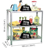 thumbnail of SimonRack Scaffali Metallo Garage 900x1000x400 mm, 3 Ripiani in Acciaio, Portata, 75 kg per Ripiano, Zincato – Advantage