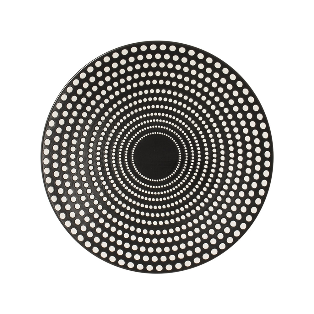 Dessertteller Galaxy Erbse 20,5 cm x6 - Schwarz Rund Steingut Table Passion