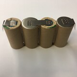 thumbnail of 4er Reihe Akku Sub-C 3000mAh 4,8V NiMH mit Lötfahne im Pappmantel
