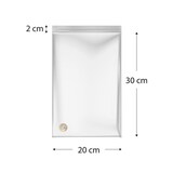 thumbnail of MONOUSO - Sacchetto in Polietilene con Chiusura a Pressione 20x30cm G200 (100 Pezzi)