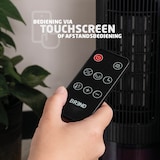 thumbnail of Elektrische Kachel met Sfeerhaard en Thermostaat 18-45 °C – Keramische Ventilatorkachel – Verwarming met Swingfunctie – Timer – Zwart - BREND BR-2222