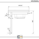 thumbnail of Cleiton® Mesa de Entrada Derecha para Lavavajillas de Cúpula de Acero Inoxidable con 1 Seno 800x750x880 mm | Fregadero | Pica Industrial con patas