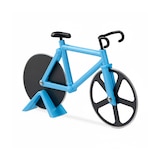 thumbnail of Relaxdays Fahrrad Pizzaschneider, lustiger Pizzaroller mit Schneiderädern aus Edelstahl, Cutter für Pizza & Teig, blau