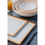 thumbnail of ADRIER - TTRB15-WO - Pack de 6 Unidades - Colecao Sunrise - Tigela pequena - 15 Ø cm x 5 cm alt. - Branco com bordo laranja - Melamina