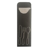 thumbnail of 100 Bestecktaschen 23,5 cm x 7,3 cm anthrazit inklusive farbiger Bistro Serviette