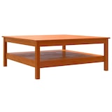 thumbnail of Mesa de centro madera maciza de pino marrón cera 100x100x40 cm