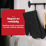 thumbnail of HGMD Ovenwanten - 2 Stuks - Extra lang - Hittebestendig tot 240 °C - Ovenhandschoenen - Zwart