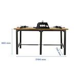 thumbnail of SimonRack Mesa de Trabajo Taller, 2100x750 mm, Tablero MDF 35 mm, Capacidad Carga 600 kg, Antracita - BT-6