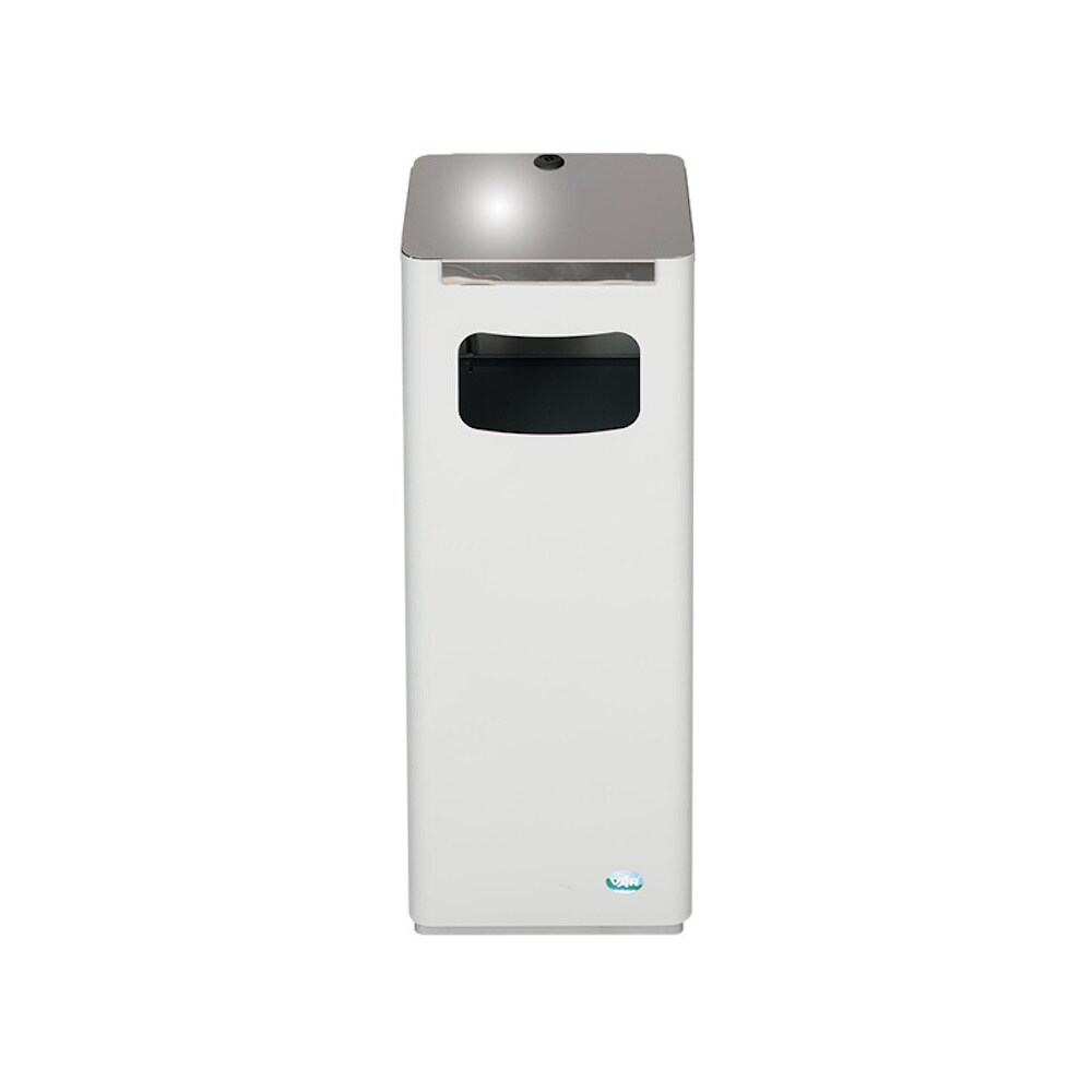 PROREGAL Robuster & modularer Wertstoffsammler | 22 Liter, HxBxT 68x25x25cm | Verzinkter Stahl | Lichtgrau | Mülleimer Abfalleimer Müllkorb
