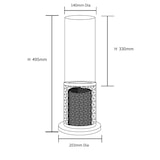 thumbnail of Camino a bioetanolo biocamino da tavolo TOLOSA Nero Oro D20 x H49,5 interno esterno