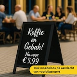 thumbnail of BRASQ Krijtstoepbord Zwart - 55x 85 CM - Krijtbord - Reclamebord - Stoepbord - Enkelzijdig - voor Binnen en Buiten - Horeca