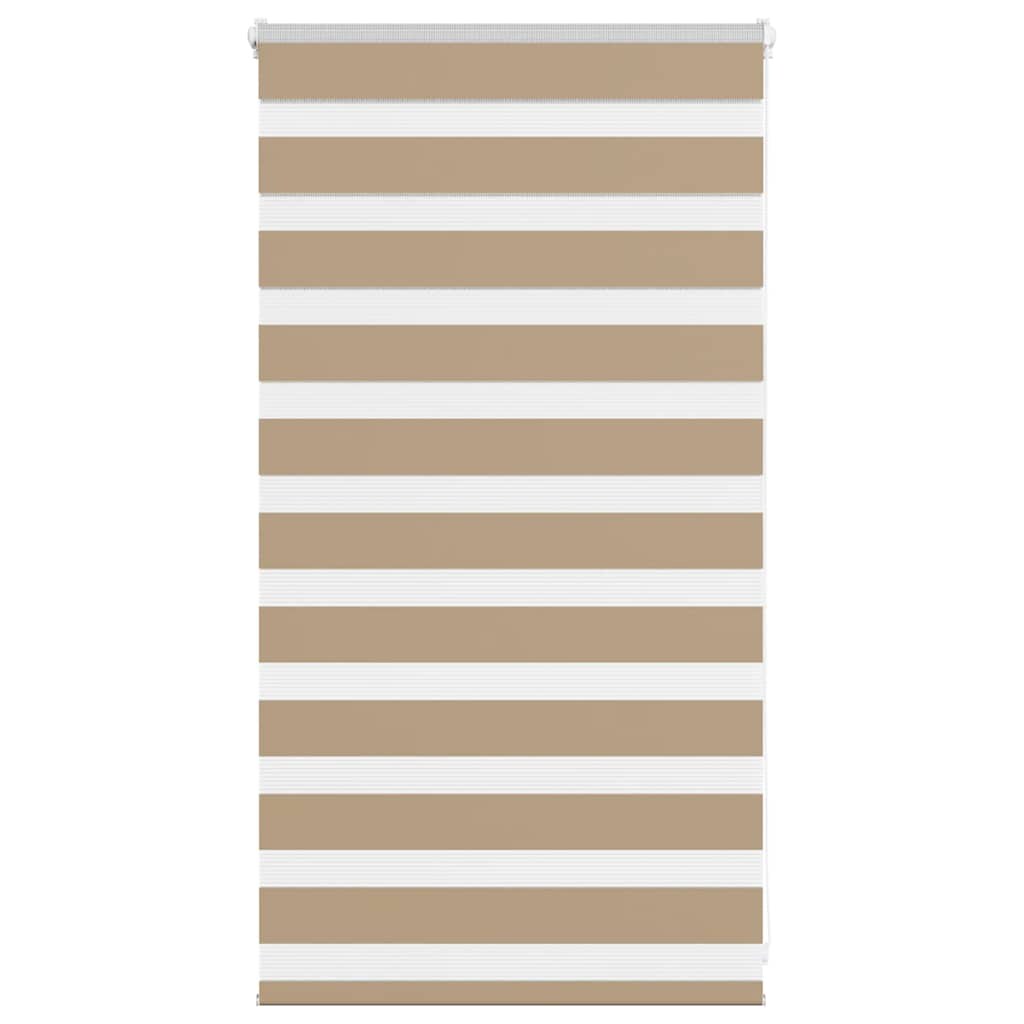vidaXL Doppelrollo Sandbraun 90x100 cm Stoffbreite 85,9 cm Polyester