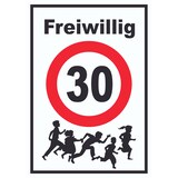 thumbnail of Freiwillig 30 Schild  Spielende Kinder A0 (841x1189mm)