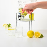 thumbnail of Getränkespender mit Zapfhahn und Ständer aus Glas 3 L Wasserspender Saftspender